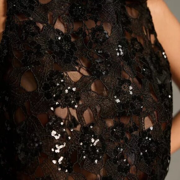 Eva Franco Sheer Embroidered Sequin Tank Top – Size 10 – NWT – Elegant Beaded - Picture 8 of 8
